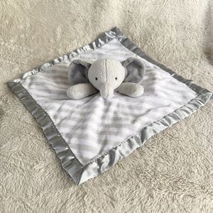 Cloud Island Elephant Gray Striped Lovey Plush Baby Toy Security Blanket Target